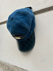 Gucci cappello suede blu