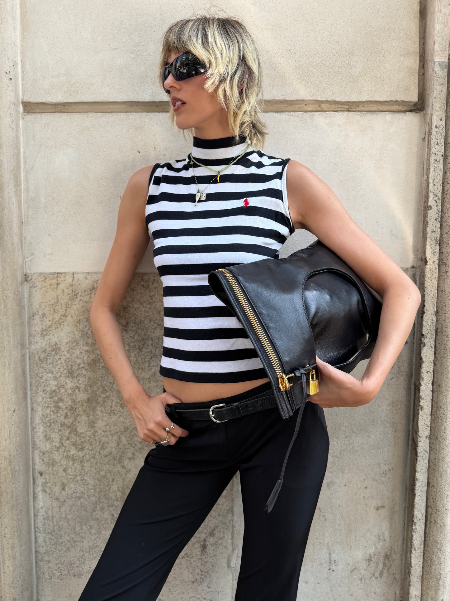 Tom Ford borsa in pelle nera Alix