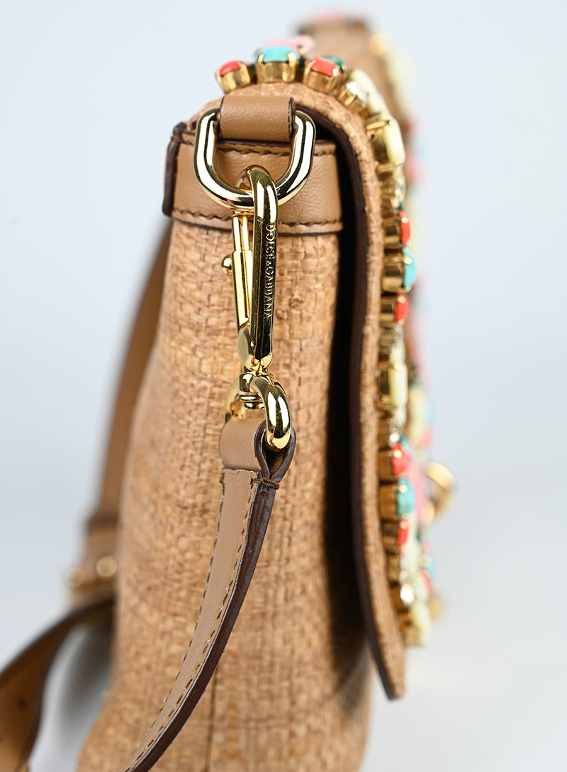 Dolce & Gabbana Borsa in rafia con pietre -  lesleyluxuryvintage
