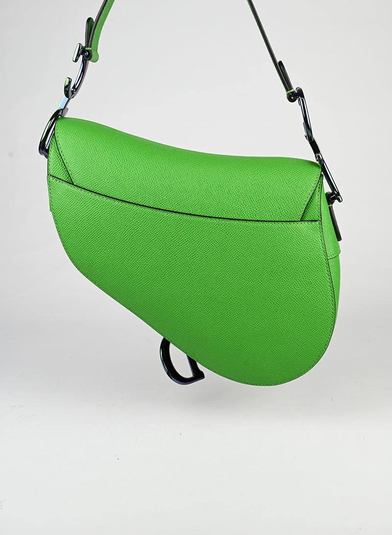 Dior Borsa Saddle in pelle verde -  lesleyluxuryvintage