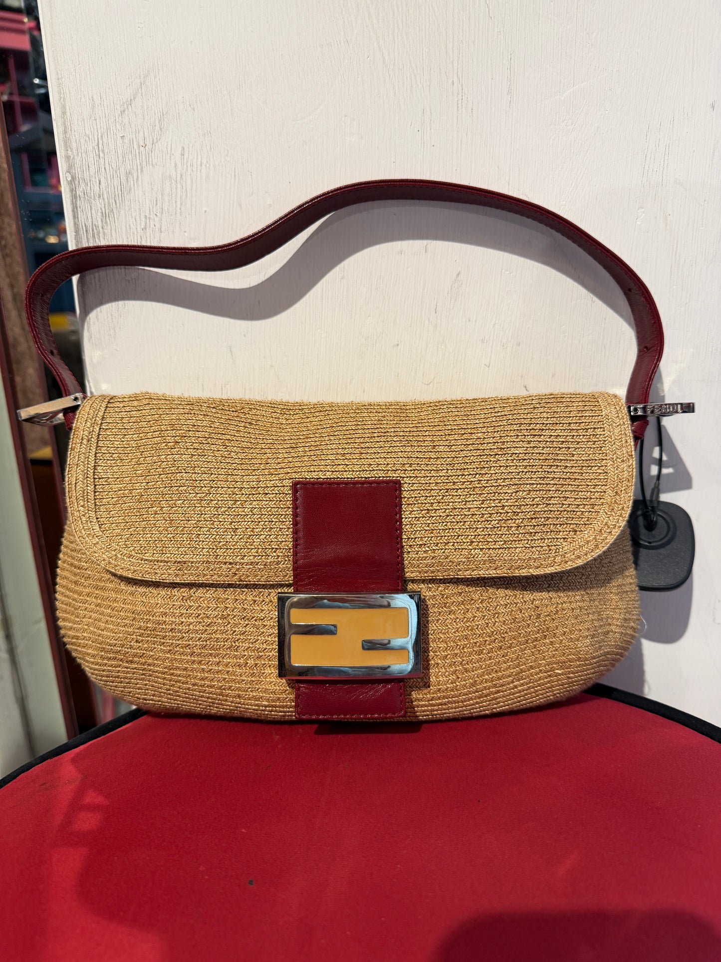 Fendi baguette rafia vintage -  lesleyluxuryvintage