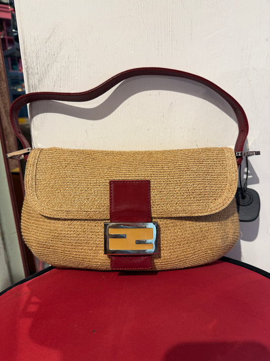 Fendi baguette rafia vintage -  lesleyluxuryvintage