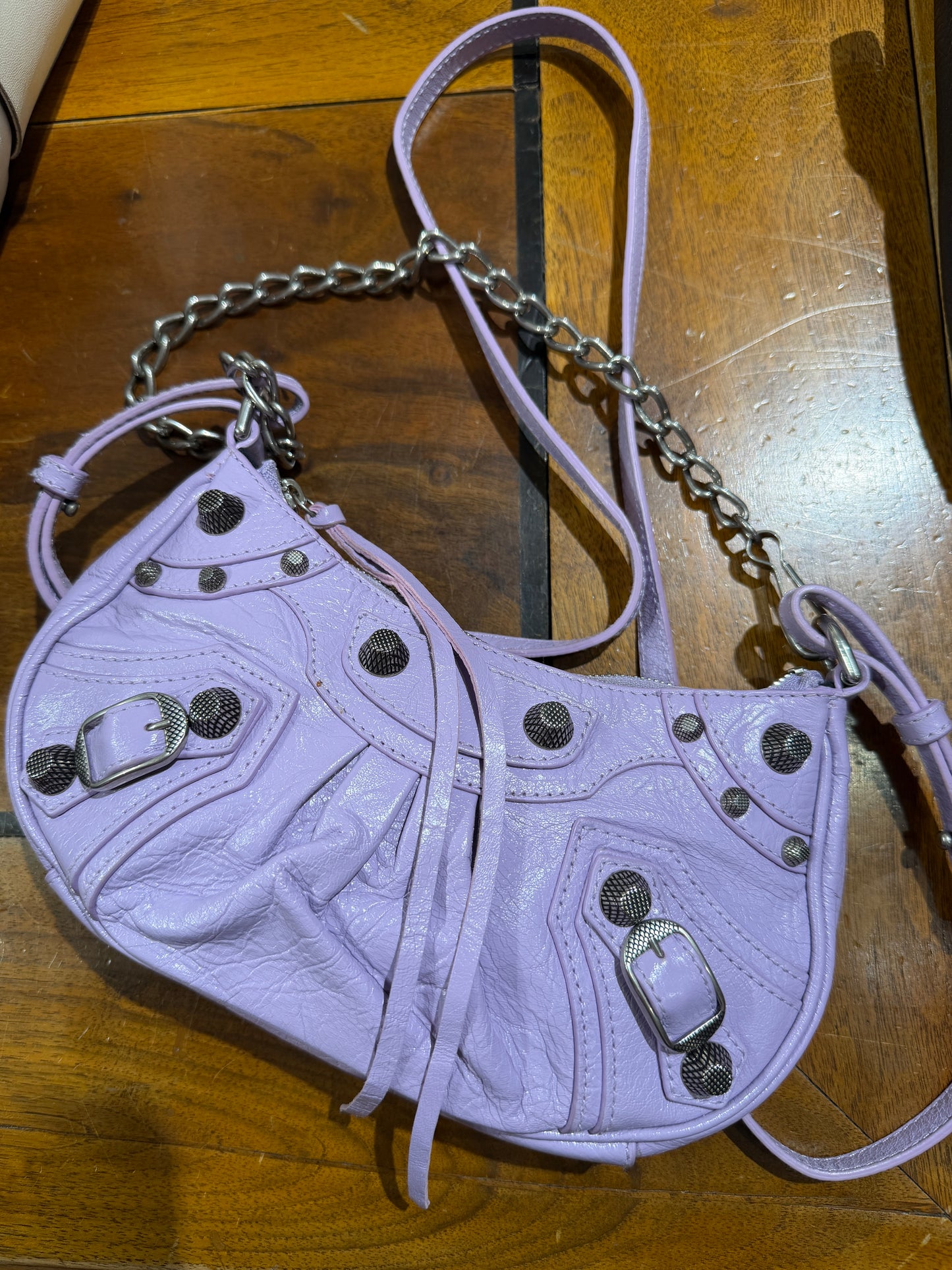 Balenciaga borsina Cagole mini lilla