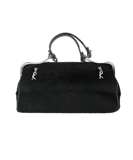 Roberta di Camerino Doctor bag in cavallino nero