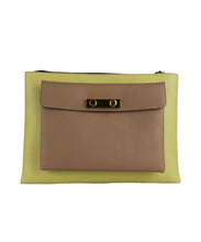 Load image into Gallery viewer, MARNI Clutch bag in yellow and powder pink leather

