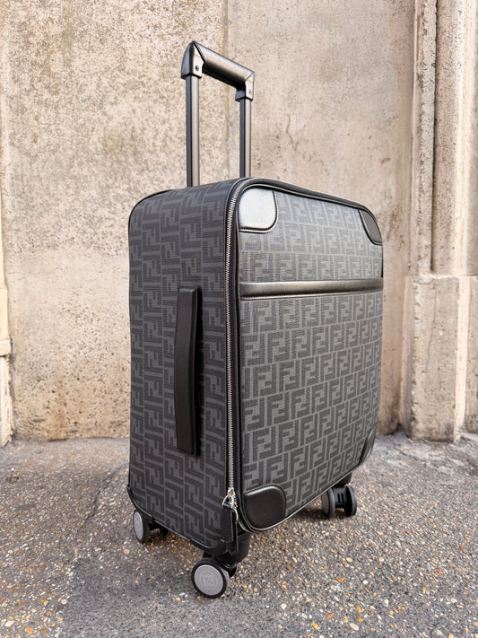 Fendi trolley grigio e nero zucca