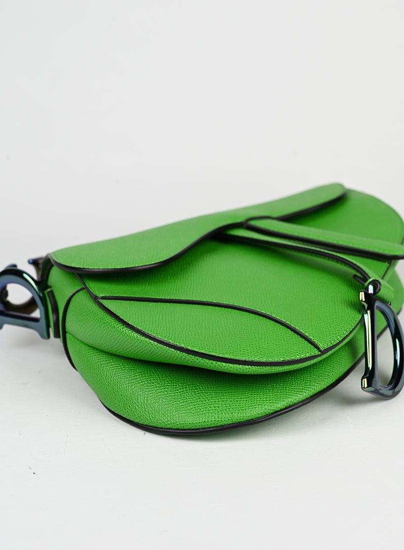 Dior Borsa Saddle in pelle verde -  lesleyluxuryvintage