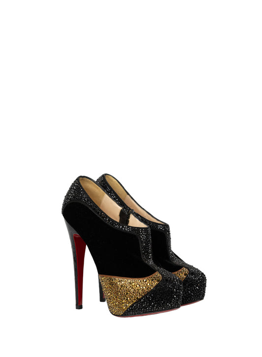 Louboutin Décolléte nere con Swarovski - N. 36