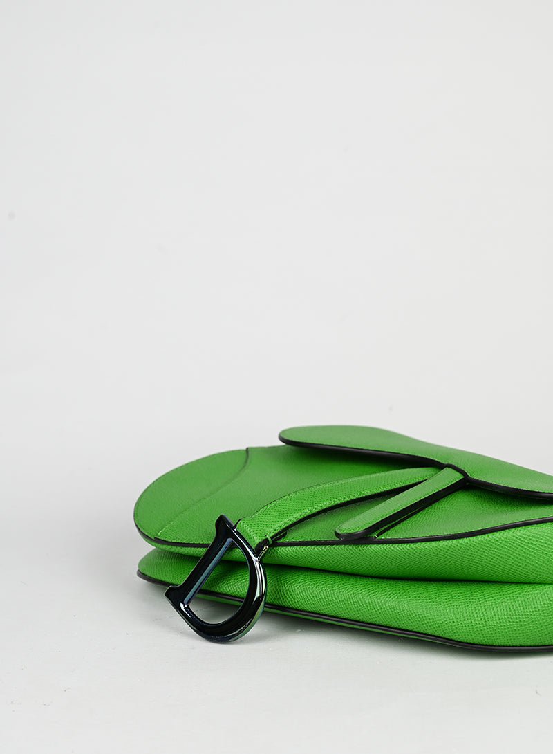 Dior Borsa Saddle in pelle verde -  lesleyluxuryvintage