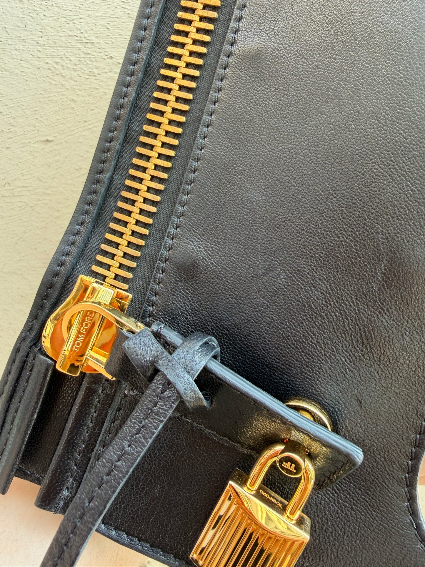 Tom Ford borsa in pelle nera Alix