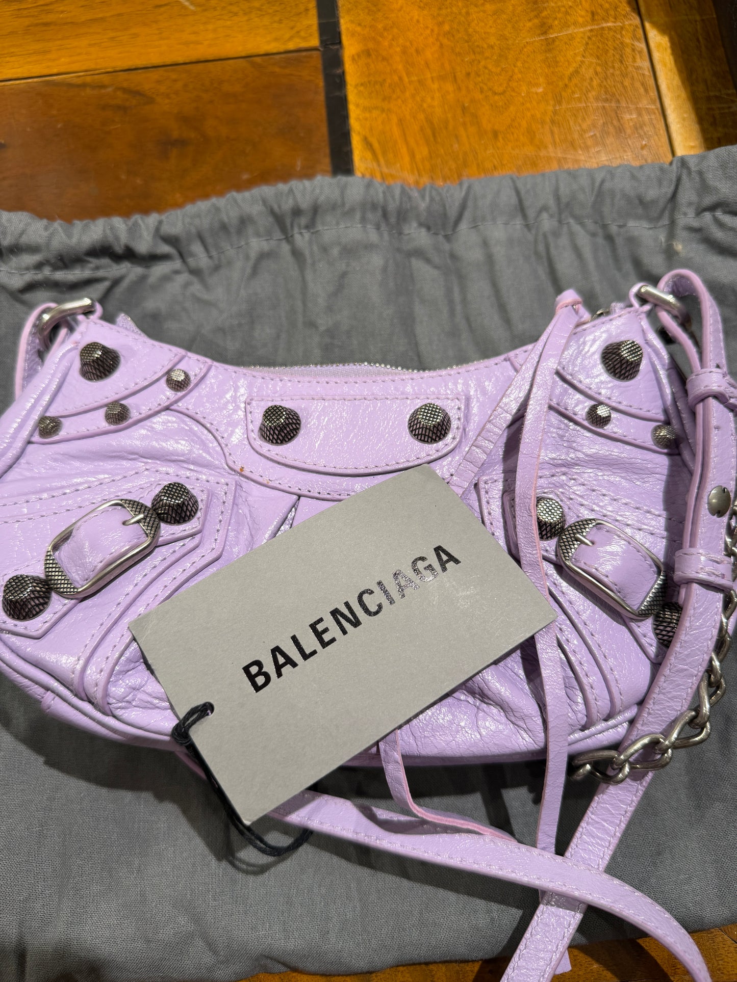 Balenciaga borsina Cagole mini lilla