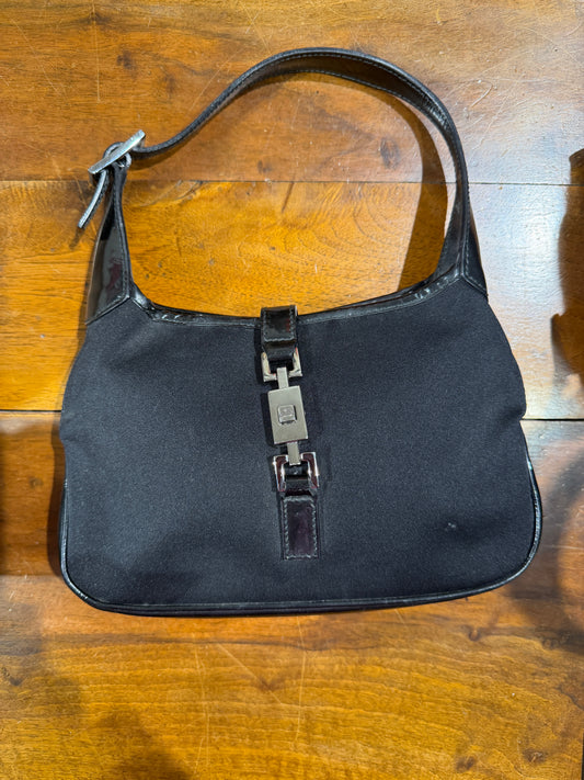 Gucci borsina Jackie tessuto nero