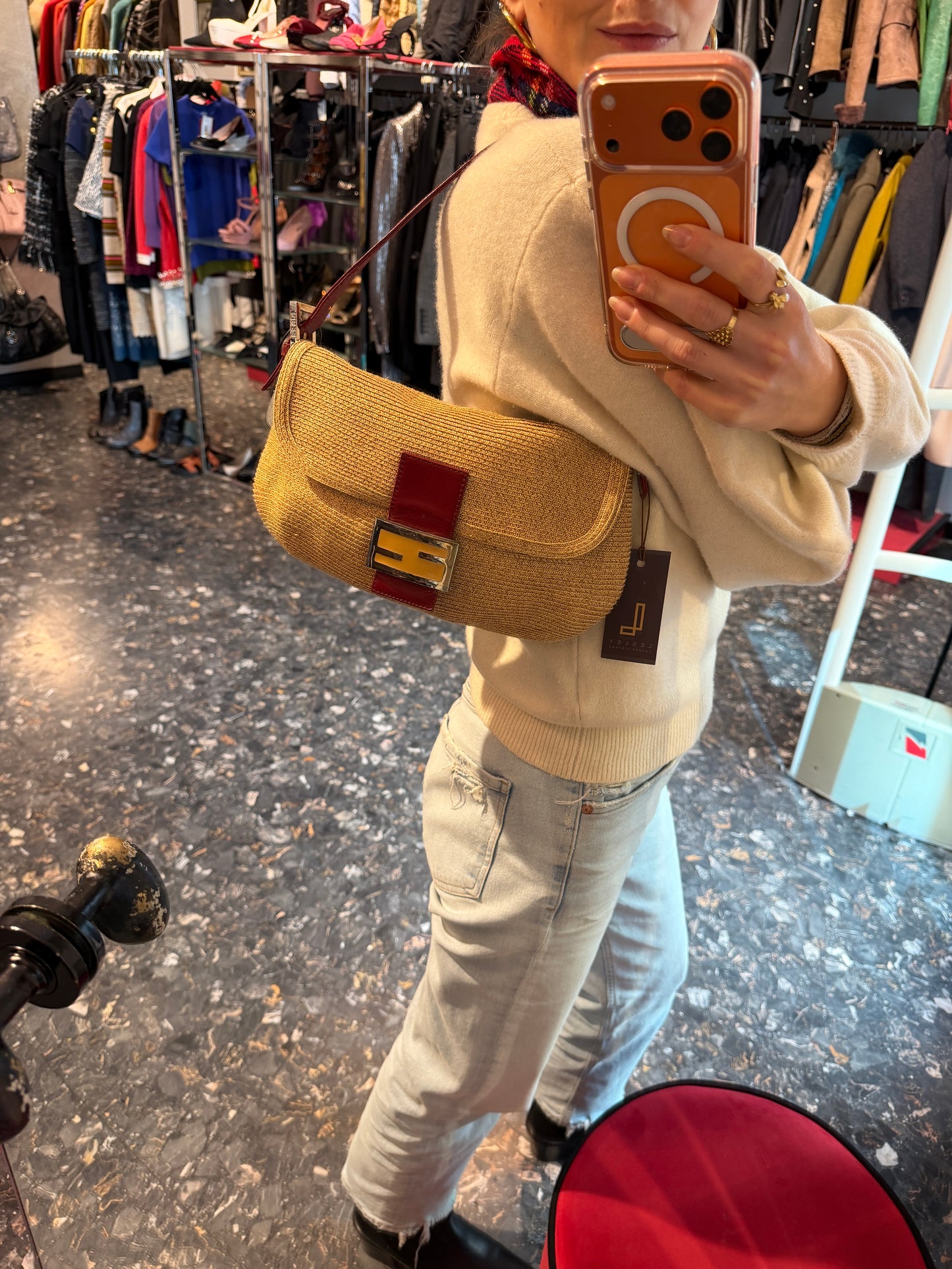 Fendi baguette rafia vintage -  lesleyluxuryvintage