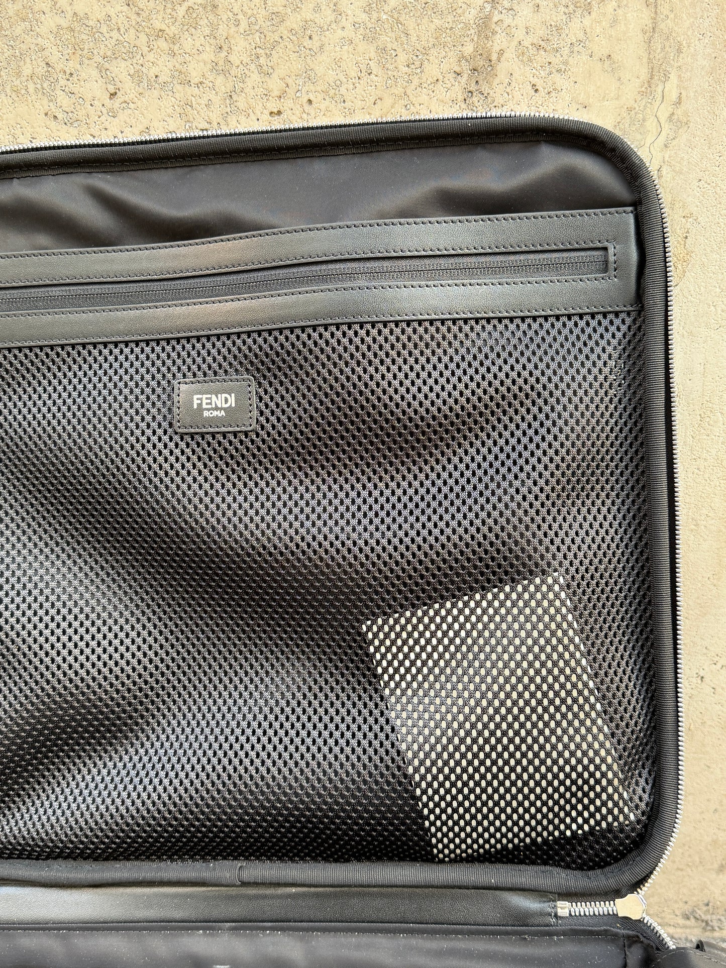 Fendi trolley grigio e nero zucca