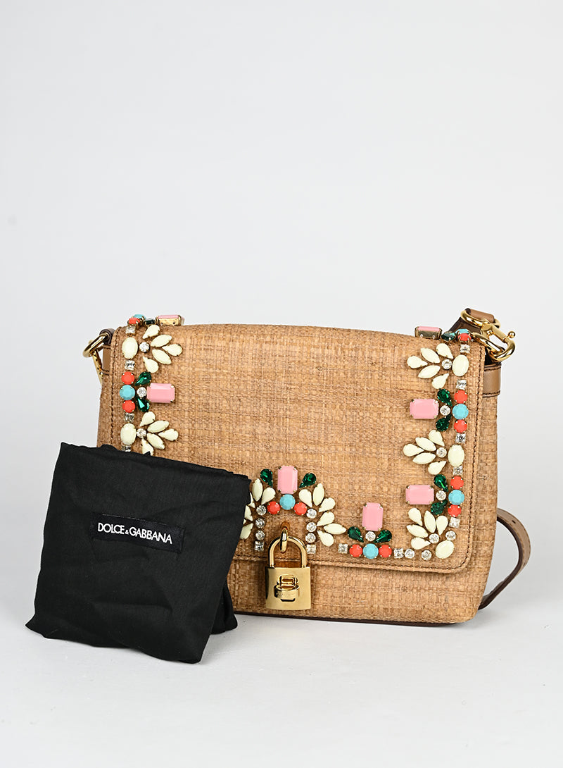 Dolce & Gabbana Borsa in rafia con pietre -  lesleyluxuryvintage
