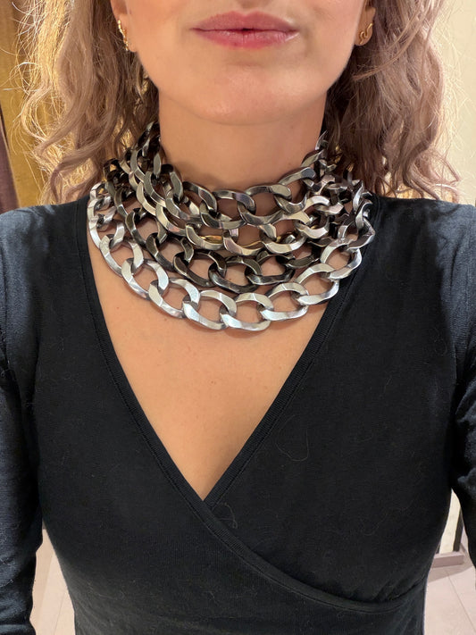 Chanel collana catene RTW F2013