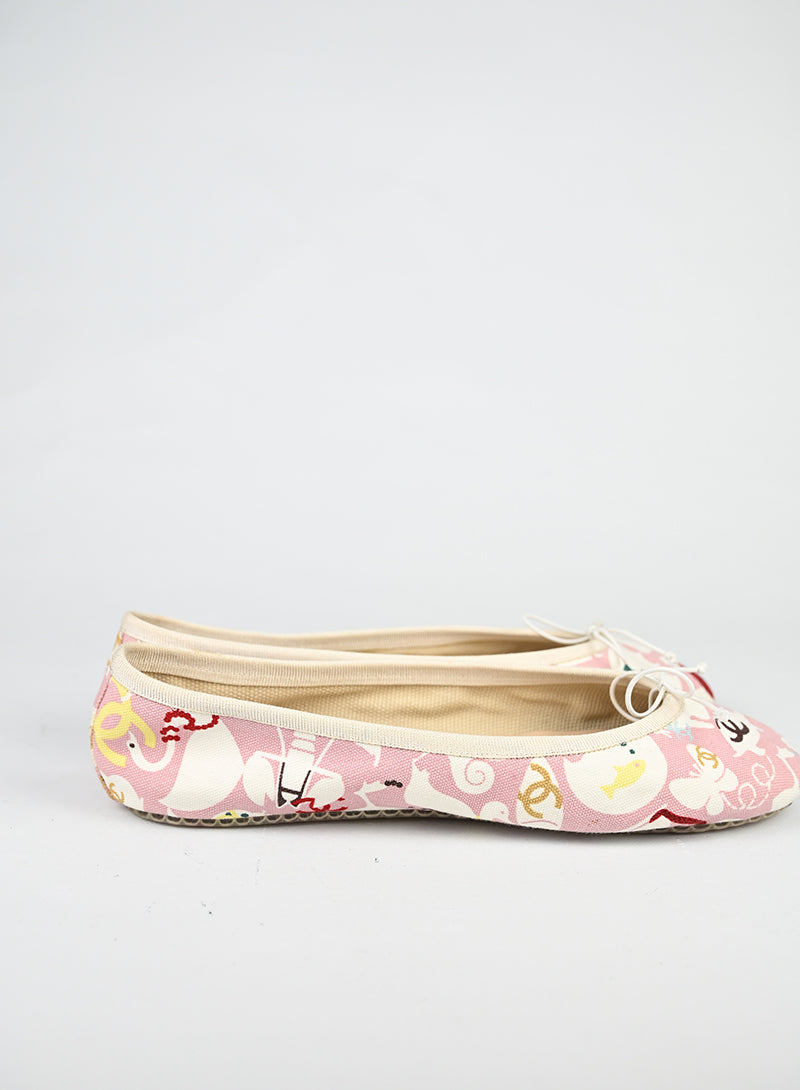 Chanel Ballerine tessuto fantasia - N. 40