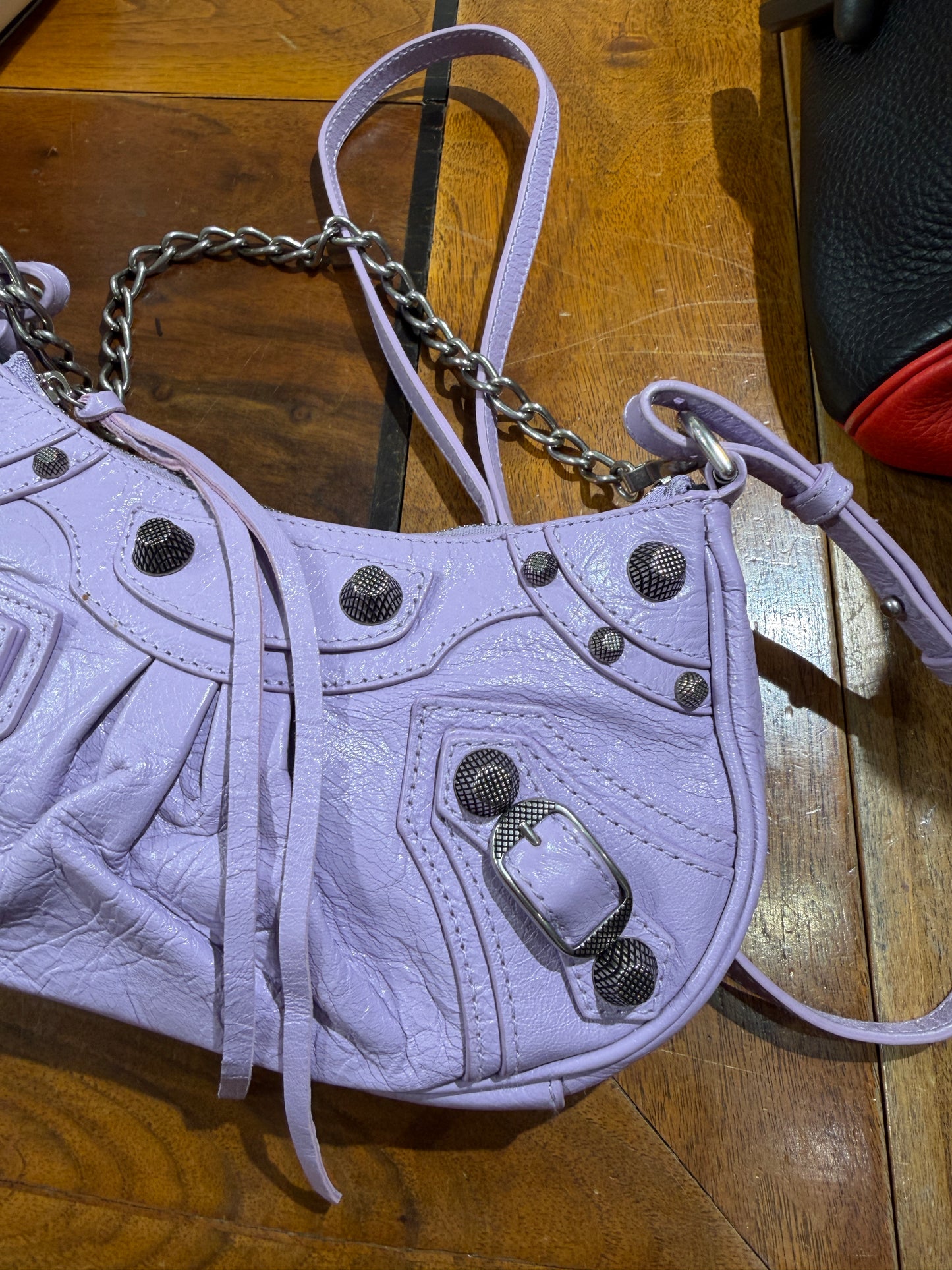 Balenciaga borsina Cagole mini lilla