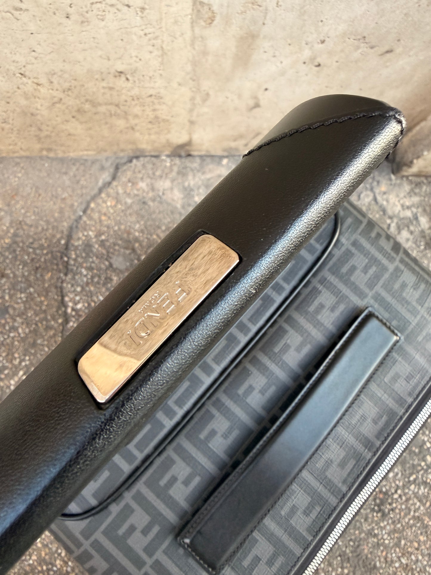 Fendi trolley grigio e nero zucca