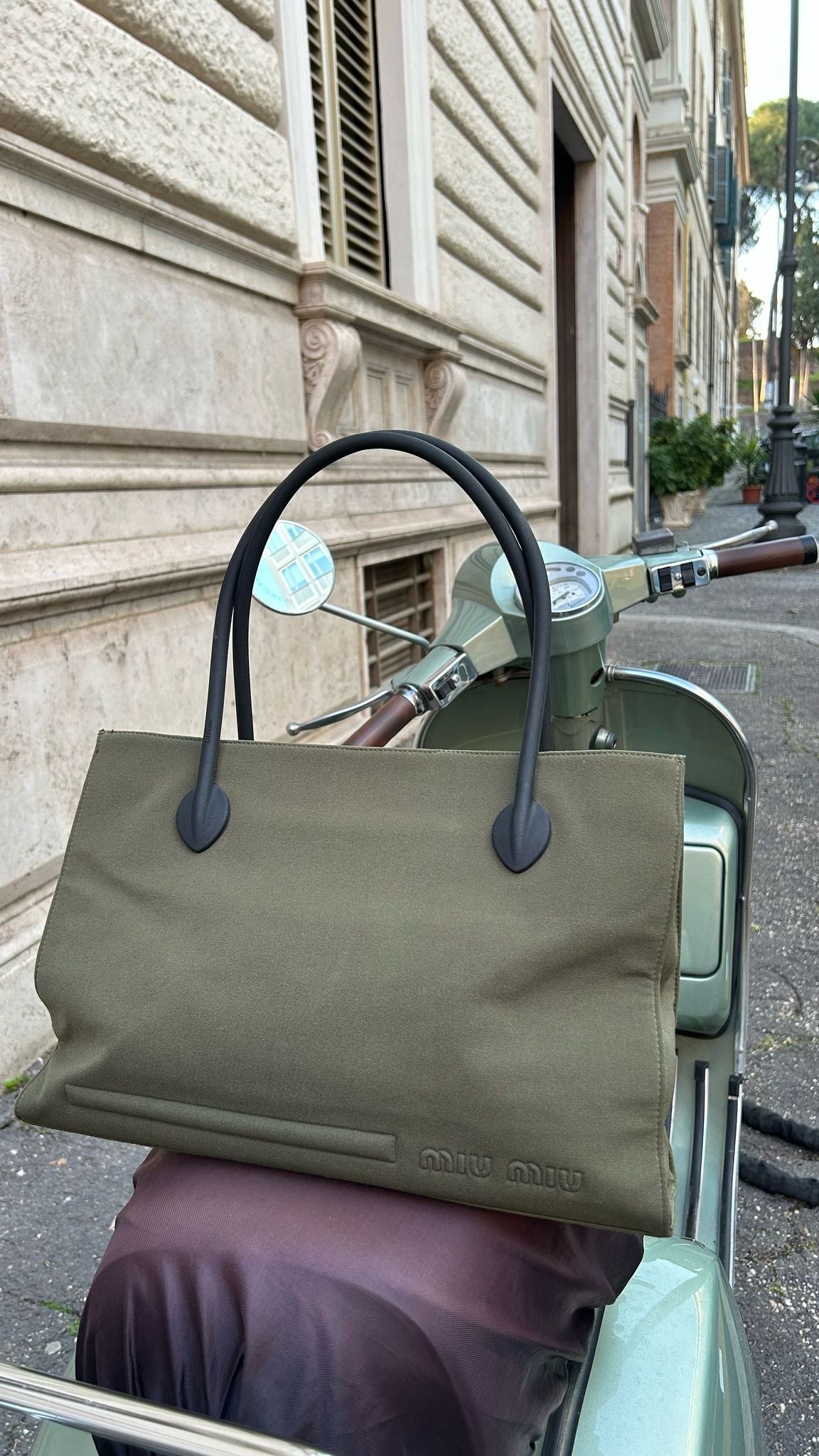 Miu Miu shopper verde