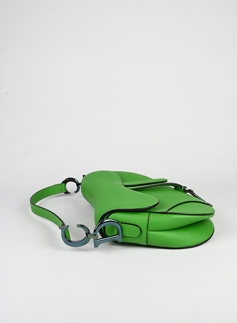 Dior Borsa Saddle in pelle verde -  lesleyluxuryvintage