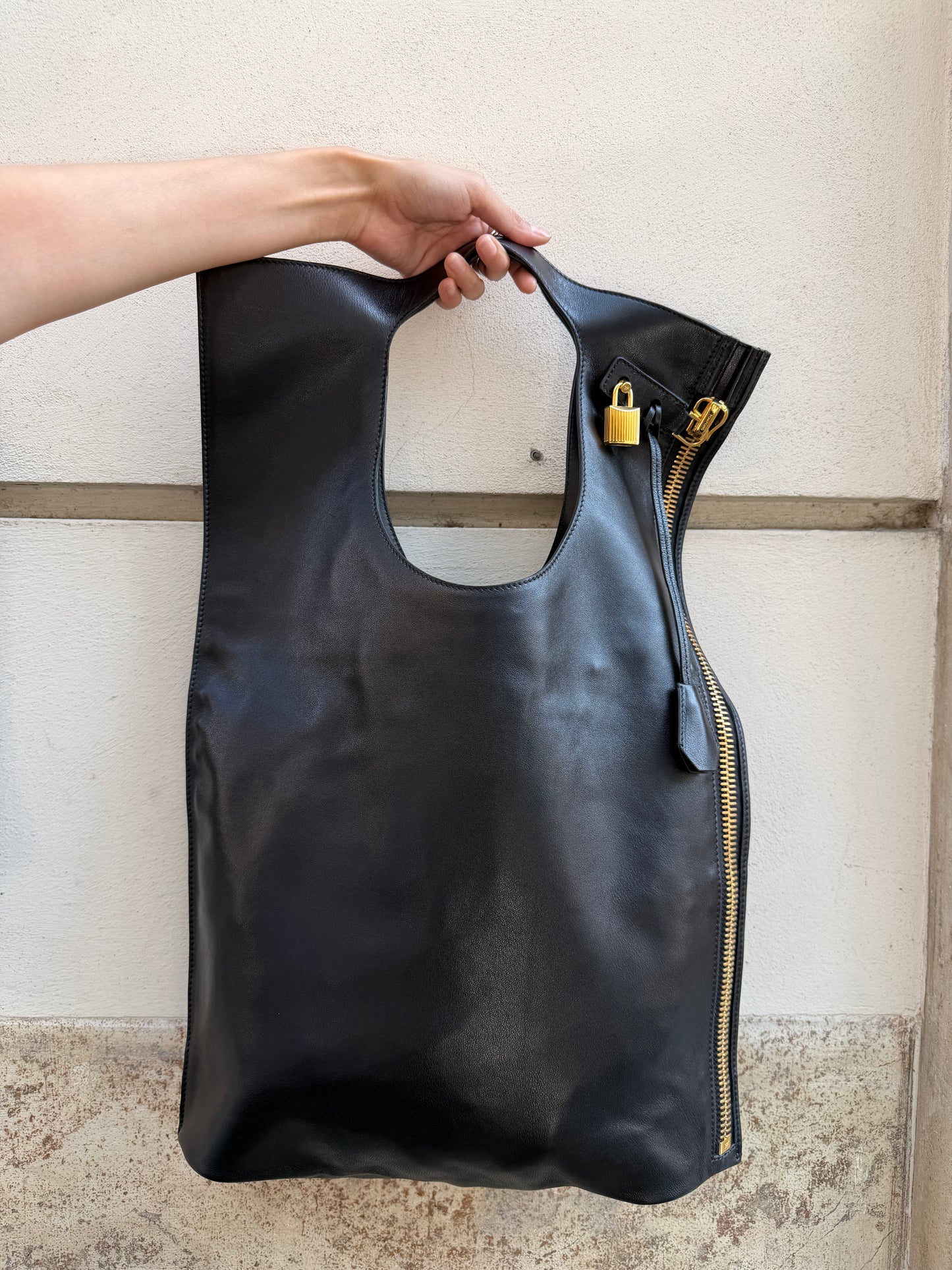 Tom Ford borsa in pelle nera Alix