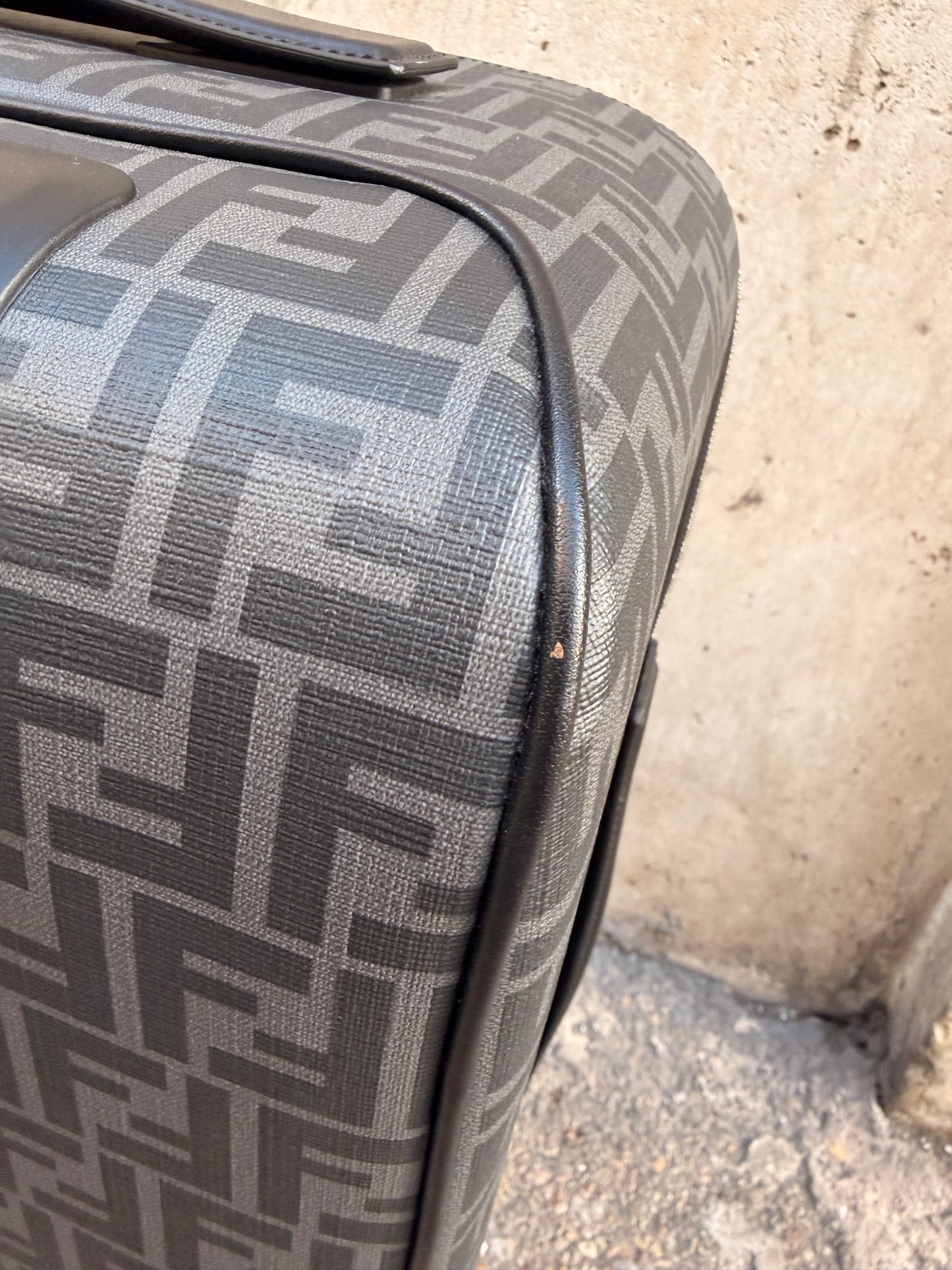Fendi trolley grigio e nero zucca