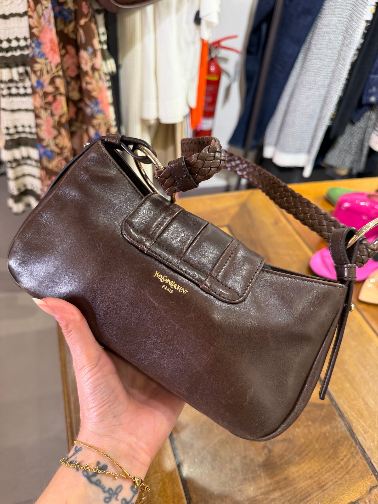 Yves Saint Laurent borsina marrone coralli