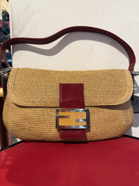 Fendi baguette rafia vintage -  lesleyluxuryvintage
