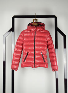 Moncler Red down jacket with hood - Size. 40