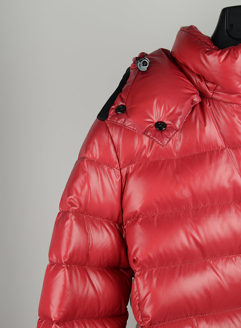 Moncler Red down jacket with hood - Size. 40