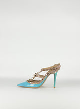 Load image into Gallery viewer, Valentino Slingback Rockstud in vernis turchese - N. 38

