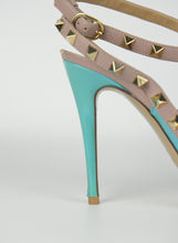 Load image into Gallery viewer, Valentino Slingback Rockstud in vernis turchese - N. 38
