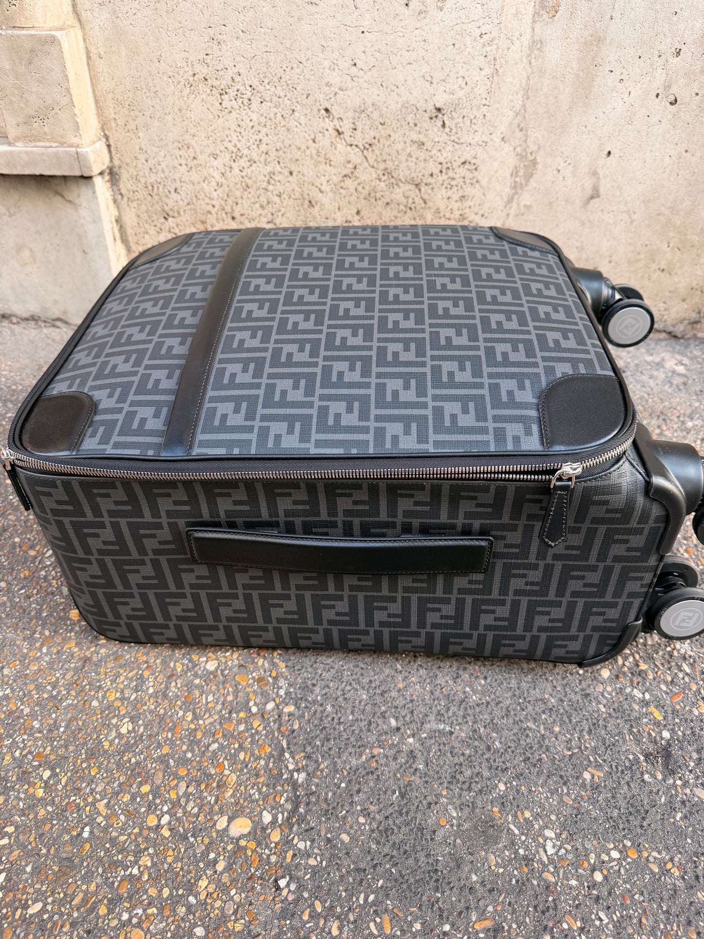 Fendi trolley grigio e nero zucca