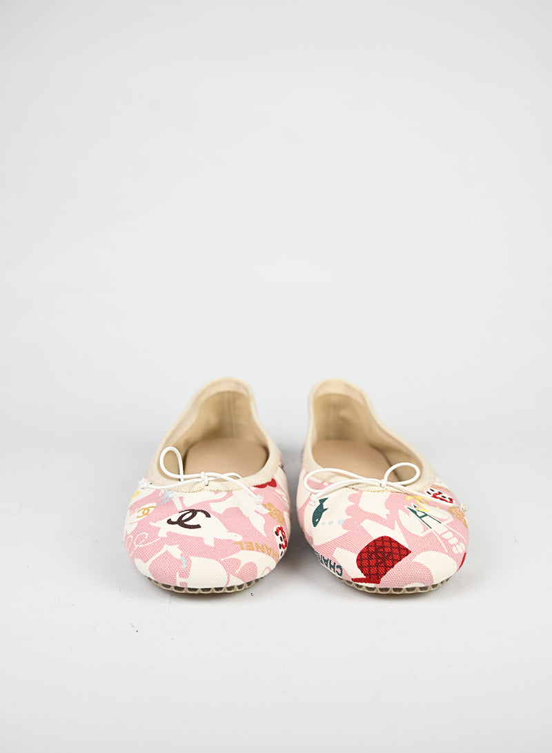 Chanel Ballerine tessuto fantasia - N. 40