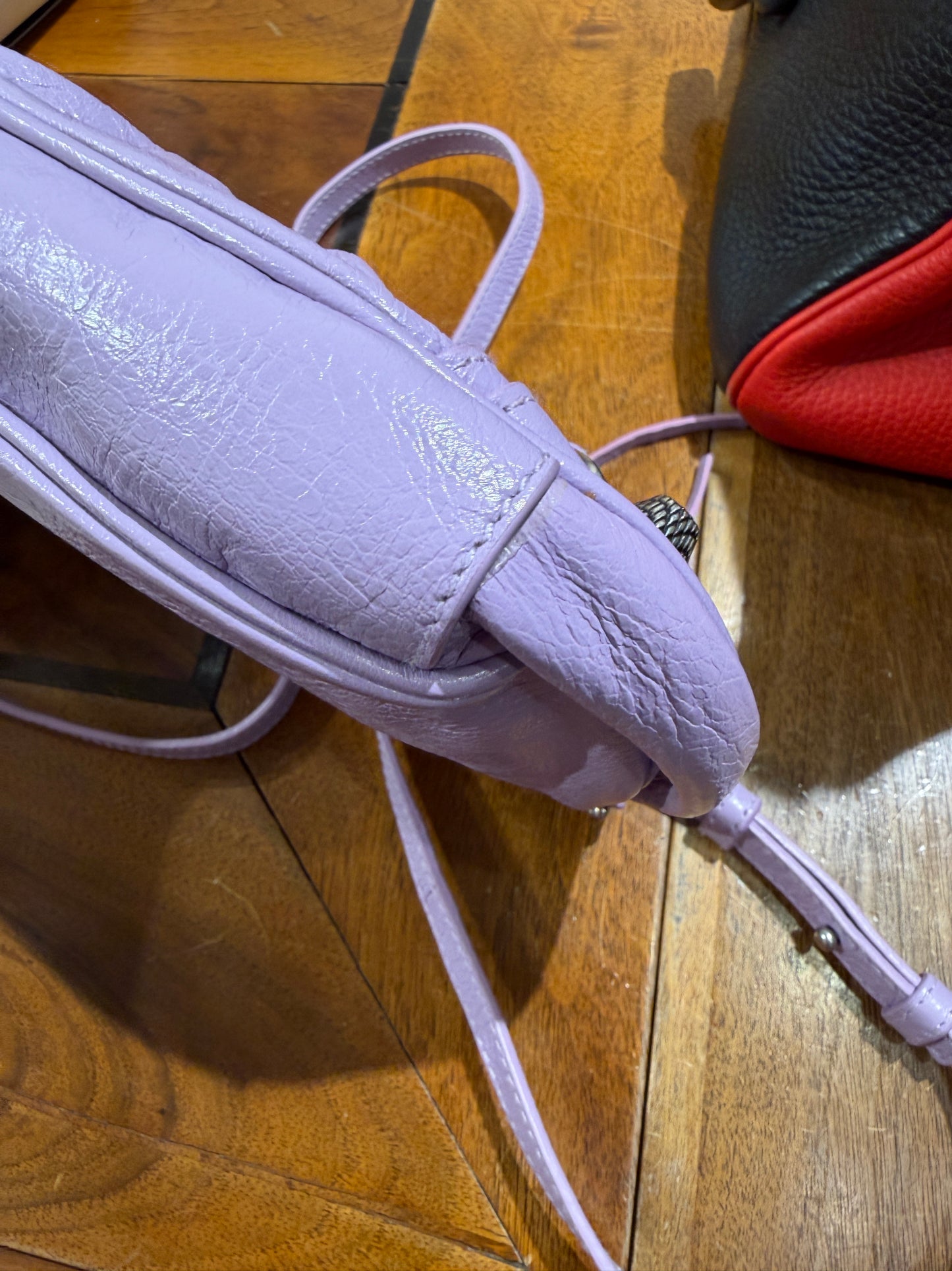 Balenciaga borsina Cagole mini lilla