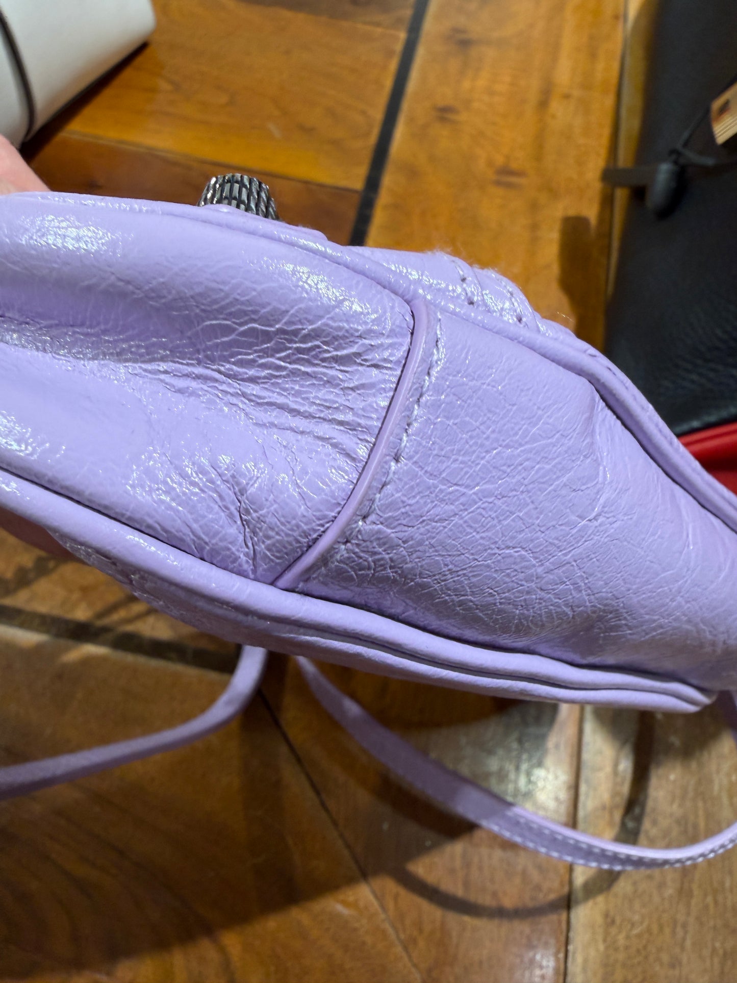 Balenciaga borsina Cagole mini lilla