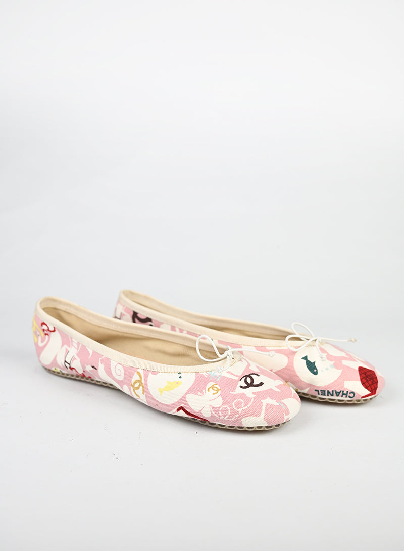 Chanel Ballerine tessuto fantasia - N. 40