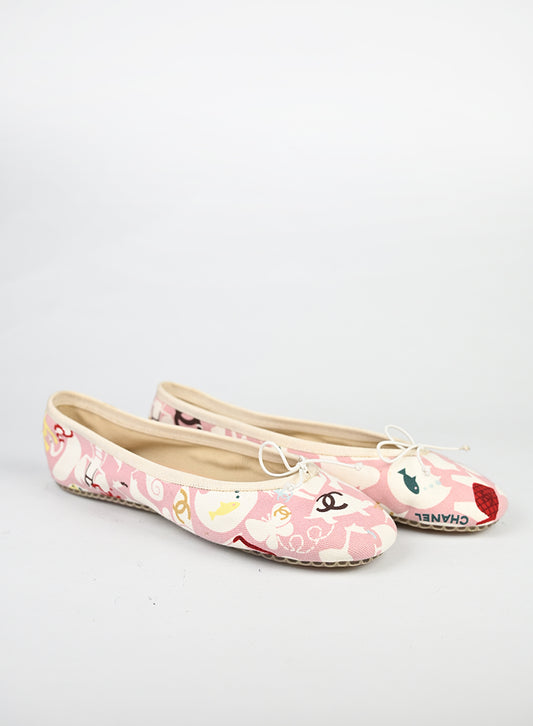 Chanel Ballerine tessuto fantasia - N. 40