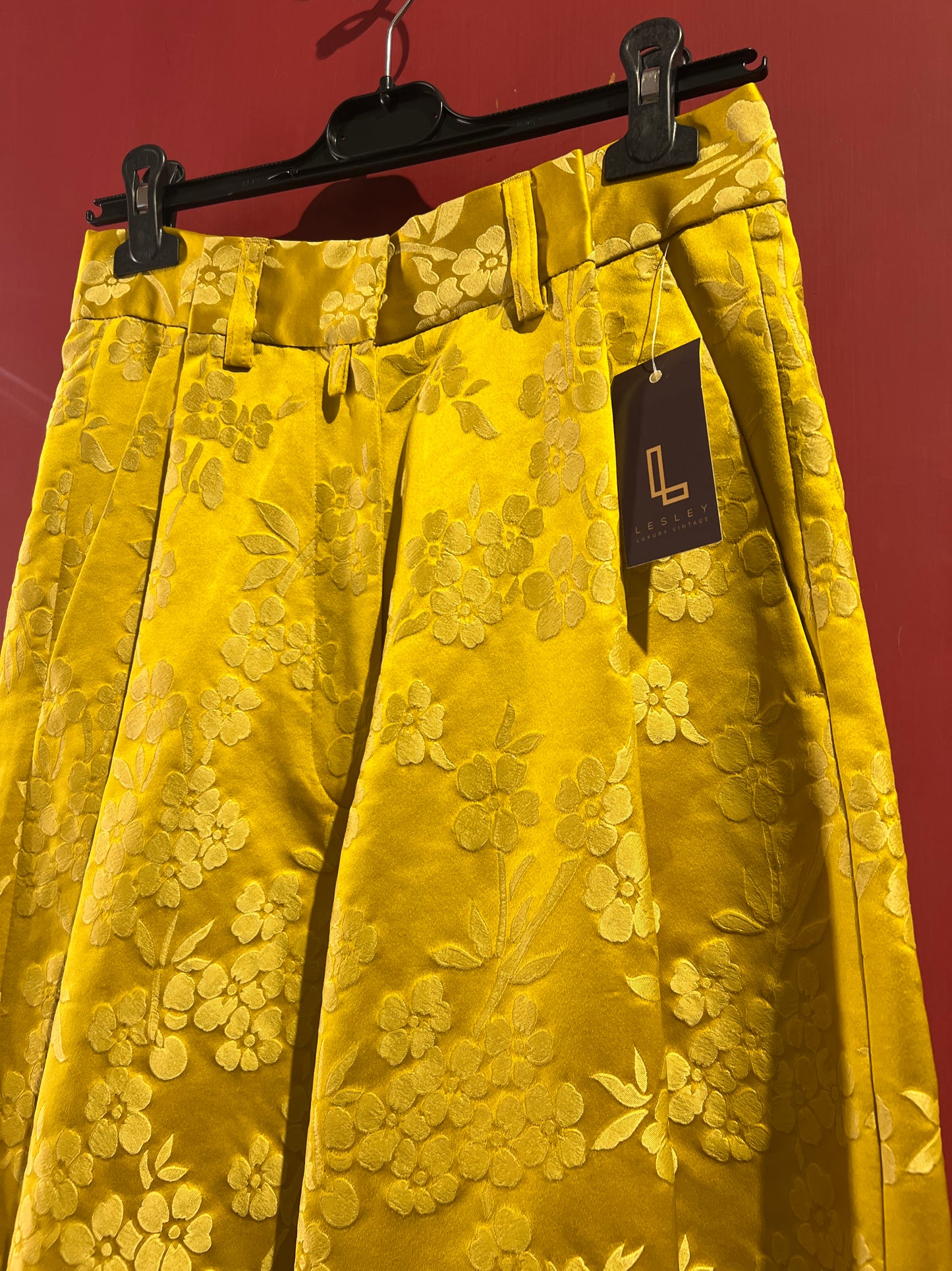 Dries Van Noten pantaloni palazzo gialli