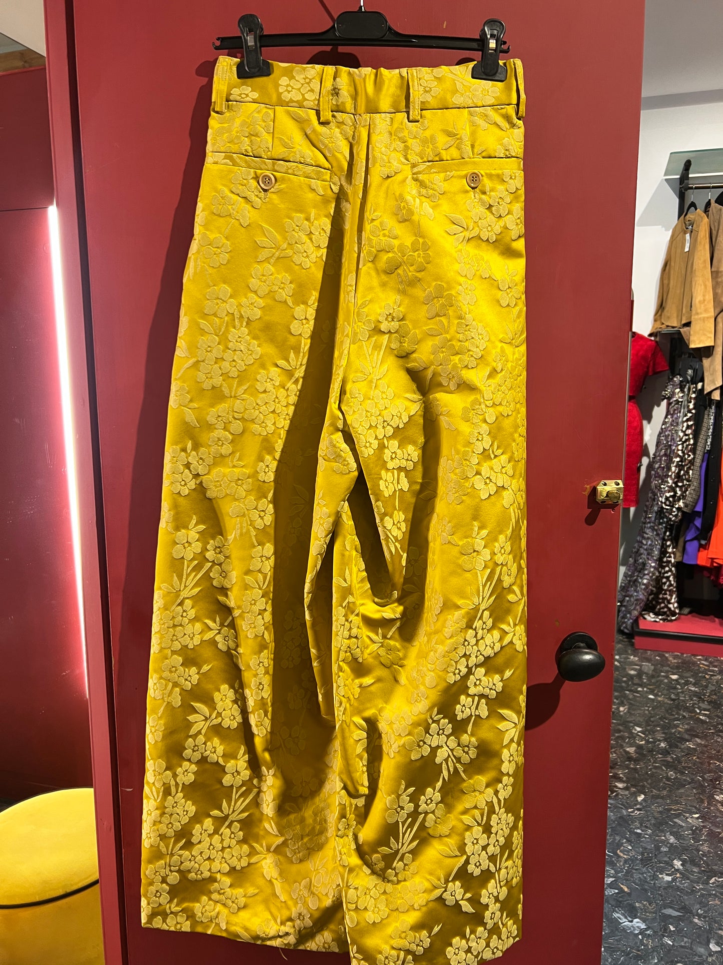 Dries Van Noten pantaloni palazzo gialli