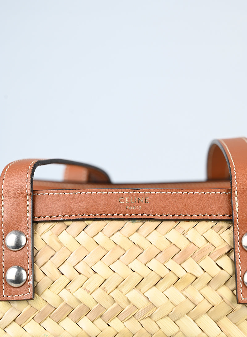 Celine Borsa a spalla in rafia -  lesleyluxuryvintage