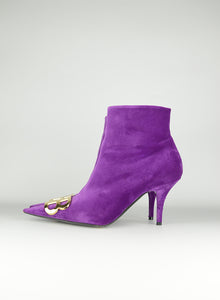 Balenciaga Purple velvet ankle boots - N. 39