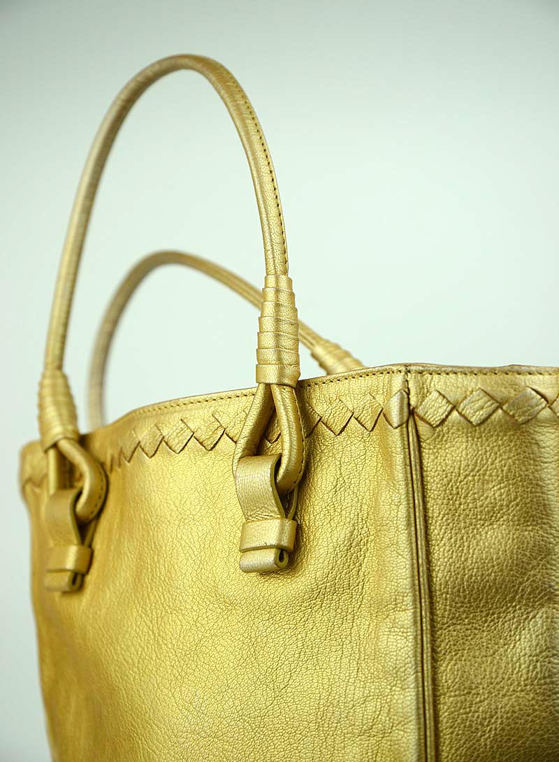 Bottega Veneta Borsa in pelle oro