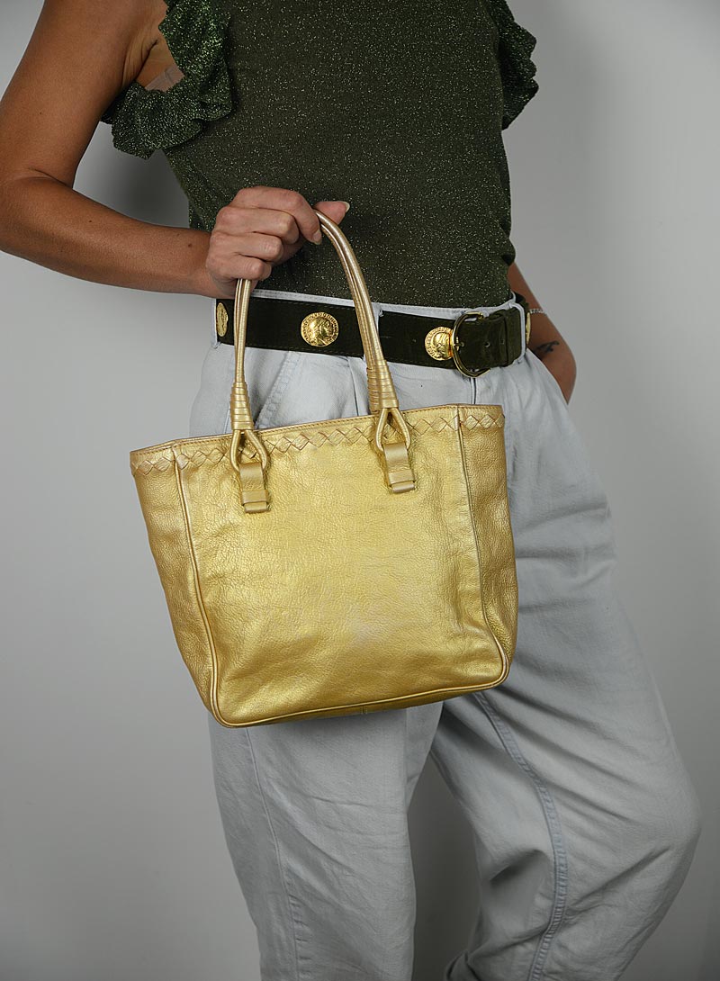 Bottega Veneta Borsa in pelle oro