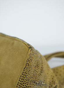 Bottega Veneta Beige handbag with rhinestones