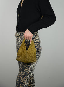 Bottega Veneta Beige handbag with rhinestones