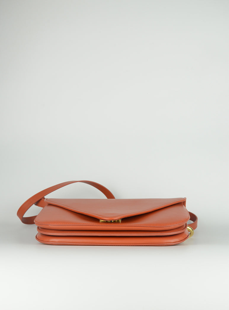 Bottega Veneta Borsa Envelope Mount in pelle arancio