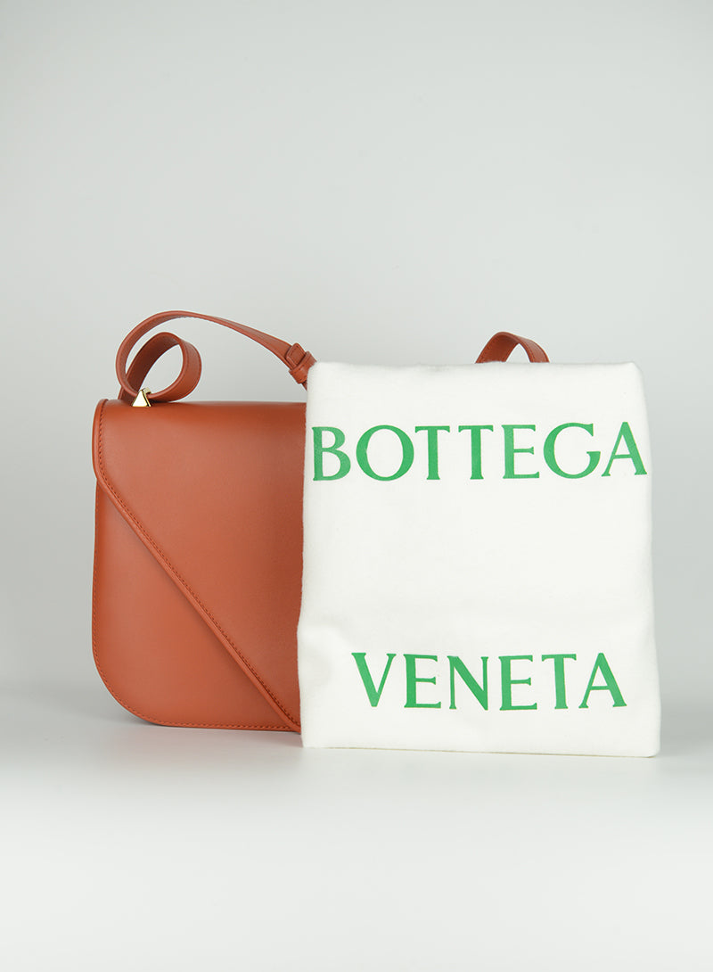 Bottega Veneta Borsa Envelope Mount in pelle arancio