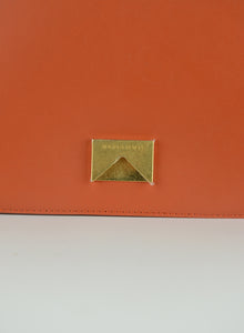 Bottega Veneta Borsa Envelope Mount in pelle arancio
